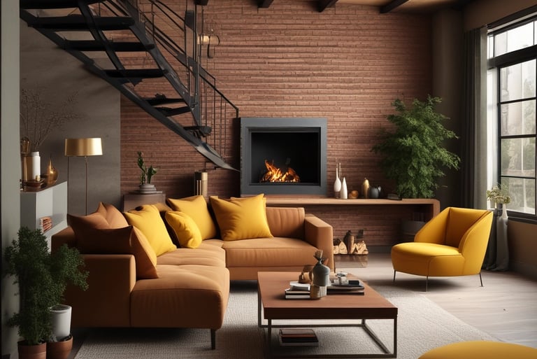 Bright living room with modern inventory