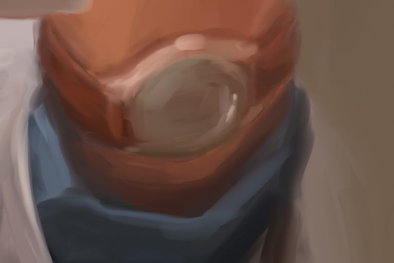 American art critic Jerry Saltz portrait - detail 1
