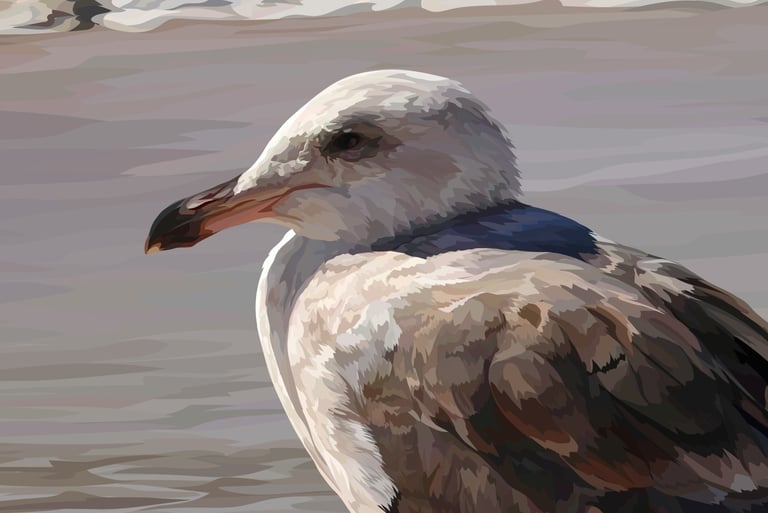 huntington beach pier illustration (vector hyperrealism - detail 3)