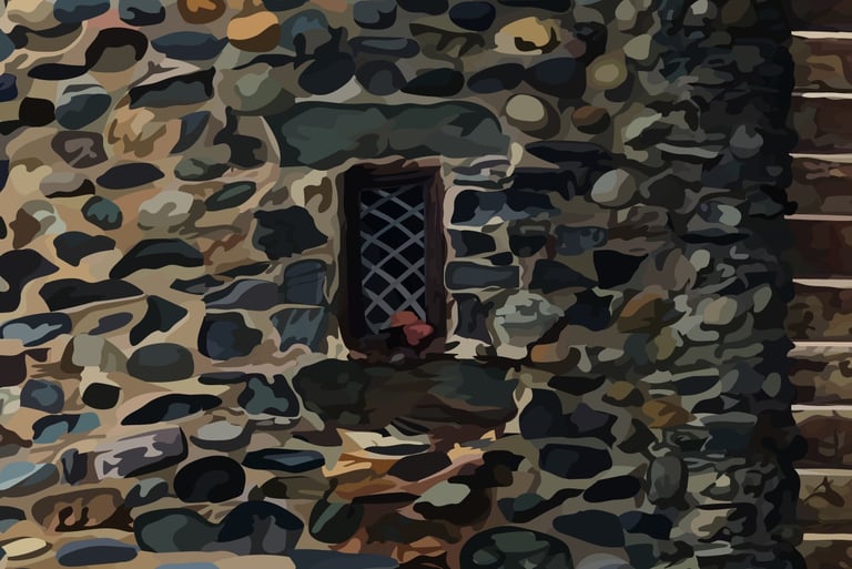 Laguna Beach PIRATE TOWER vector art - detail 5