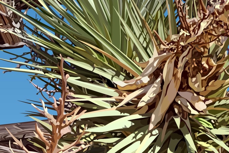 ONCE UPON THE WEST - Joshua Tree Art (vector hyperrealism) detail 2