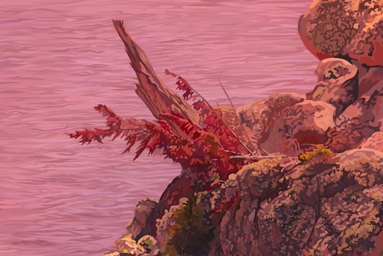 THE LONE CYPRESS – Lone Cypress Art (Vector Hyperrealism) detail 4