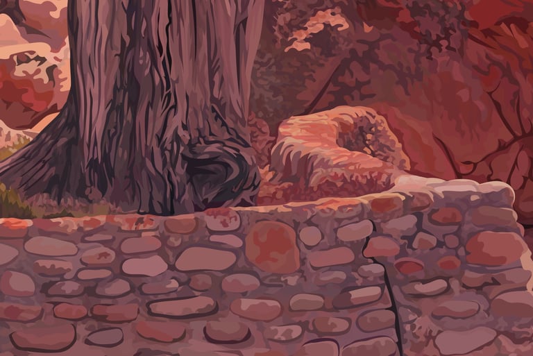 THE LONE CYPRESS – Lone Cypress Art (Vector Hyperrealism) detail 3