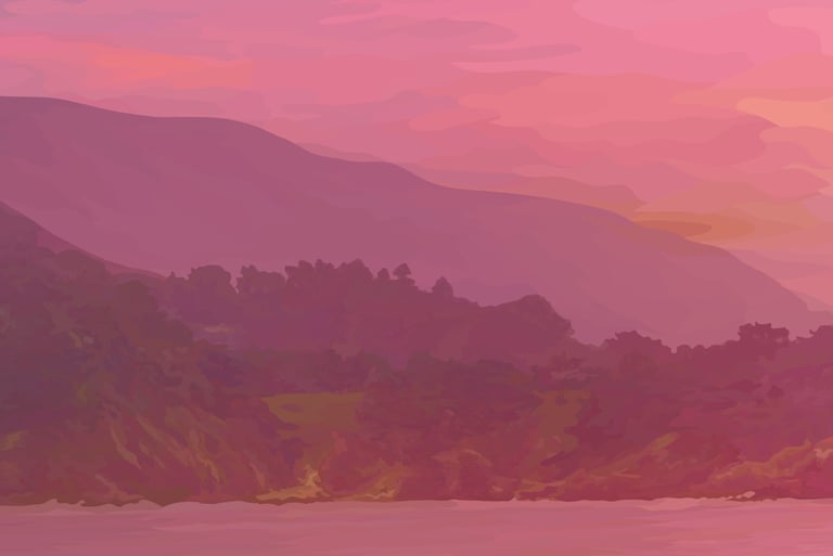 THE LONE CYPRESS – Lone Cypress Art (Vector Hyperrealism) detail 1
