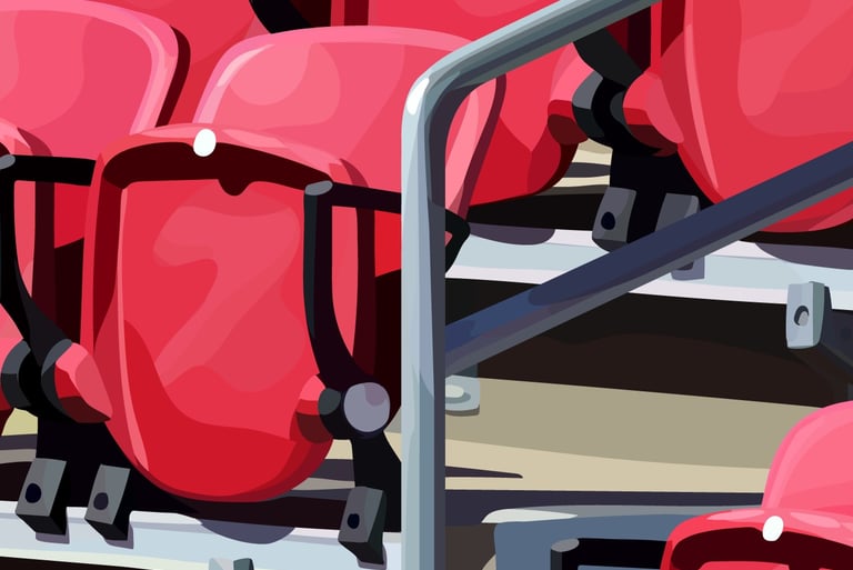 LA Olympics Stadium art - vector hyperrealism detail