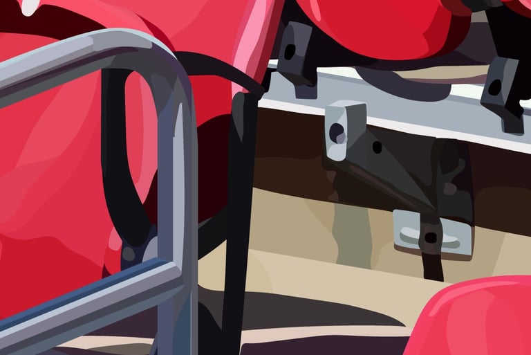 Los Angeles Olympic Stadium art - vector realism