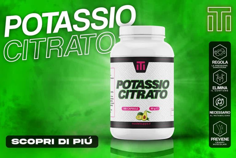a bottle of potasio citrao, a product of the company