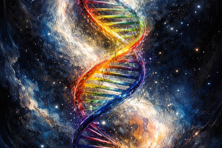 Abstract Art Image 001 Celestial DNA 