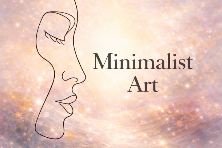 Modern Minimalist digital artwork featuring expressive color and form