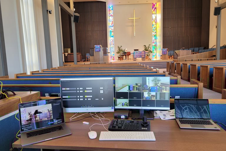 Church Live Streaming Systems by MW Audio Visual - Riviera Methodist Church Redondo Beach, CA