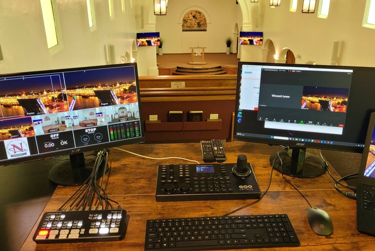 Normandie Church of Christ Los Angeles, CA - Audio Visual System by MW Audio Visual