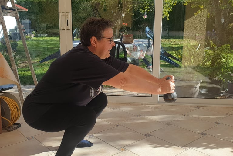 impulsion sport-santé squat kettlebell