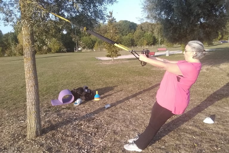 TRX renforcement dorsaux parc jardin amiens
