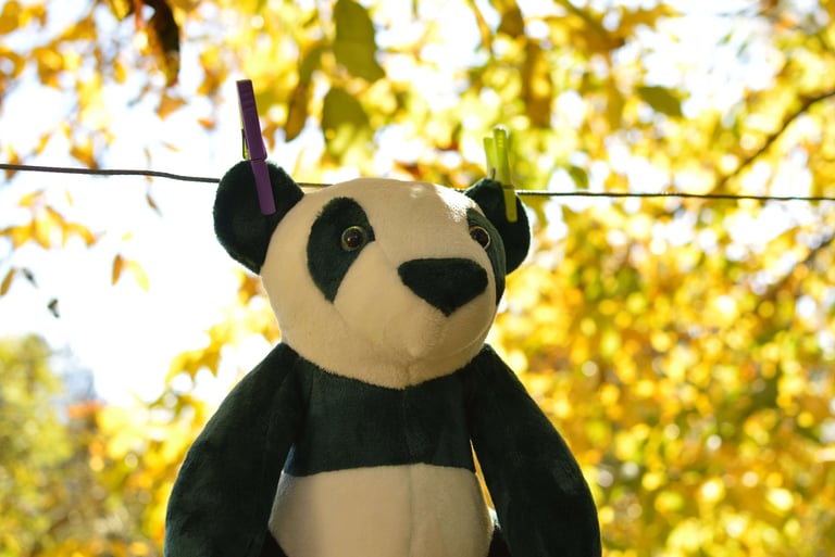 sechage peluche air libre