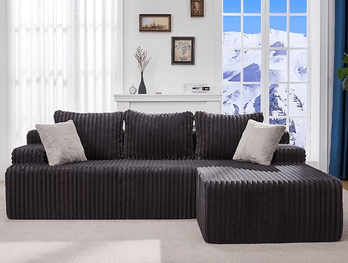 modular sofa with chaise and storage