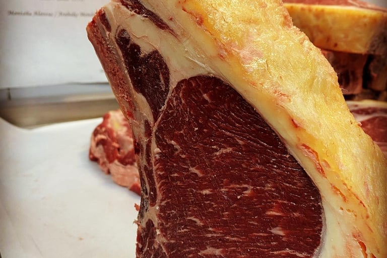 a piece of meat on a cutting board