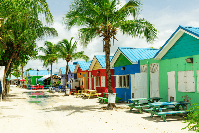 Casas coloridas en Barbados