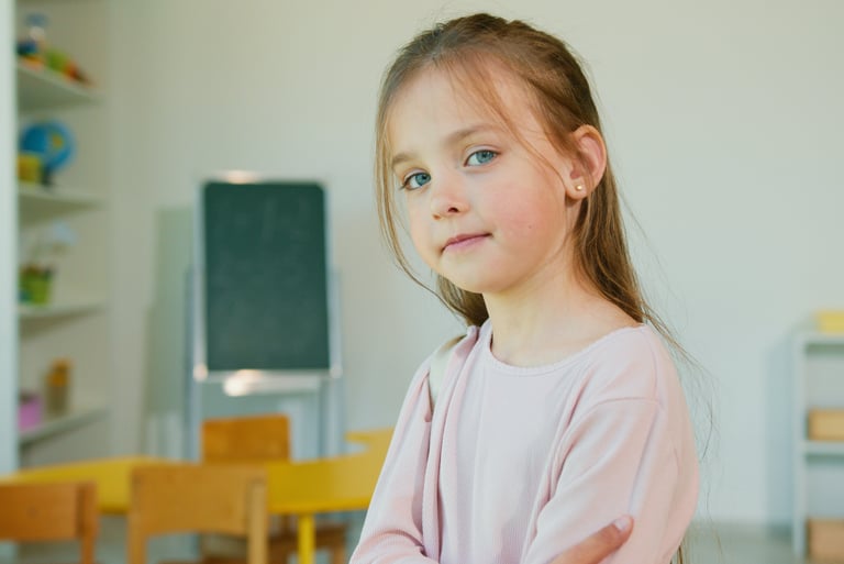 Little girl thinking