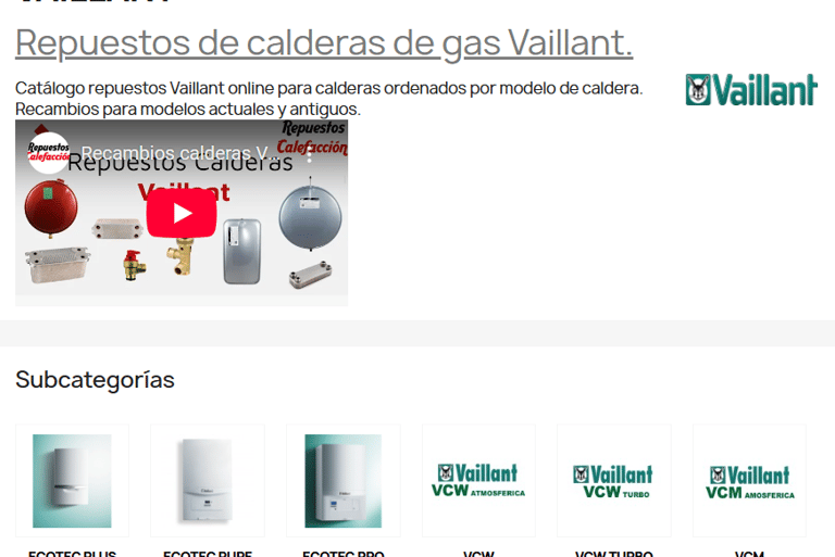 Tienda online calderas vaillant