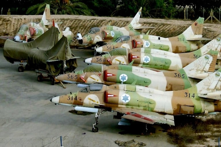 IAF Skyhawk Planes ready to be scrapped