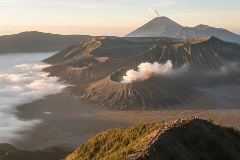 Photo of Sunrise at Mt. Bromo Crater East Java Indonesia
