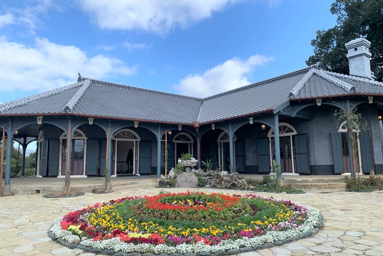 Western-style houses at Glover Garden overlooking Nagasaki Harbor