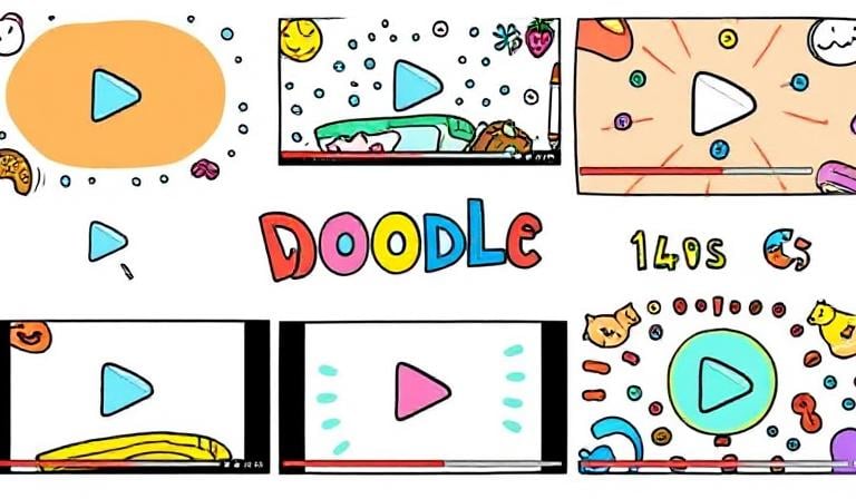 Examples of colorful doodle videos