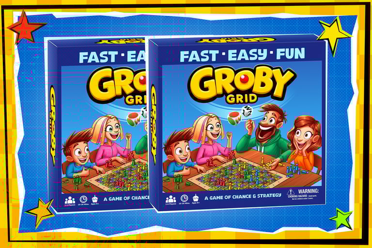 Groby Grid double pack with two copies of the family board game.