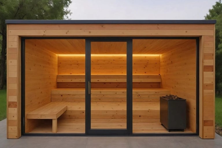 Sauna finlandesa diseñada por Onzen by Termica.