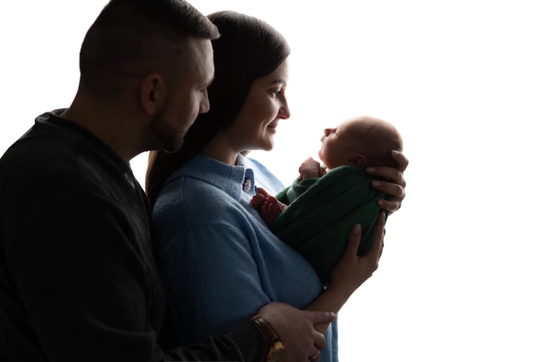 Naujagimio fotosesija studijoje