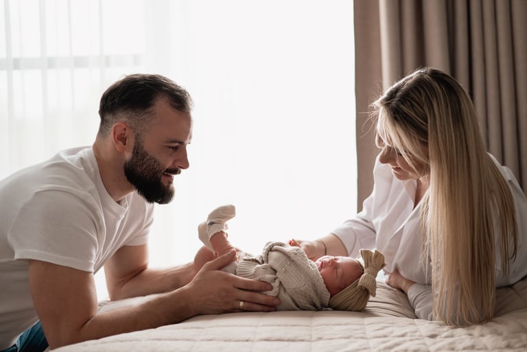 Naujagimio fotosesija namuose