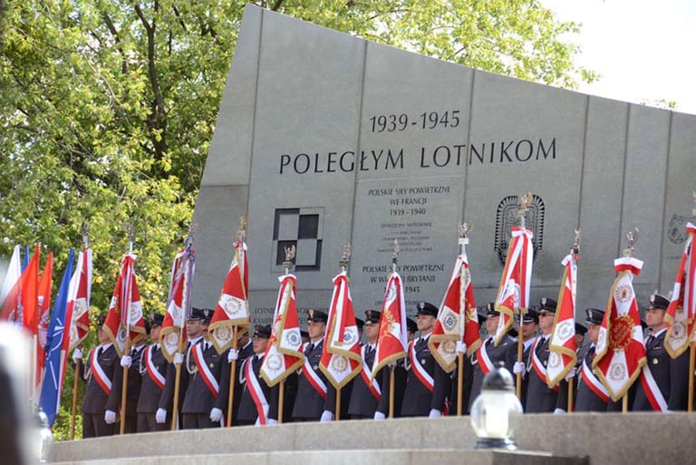In Warsaw, the National Memorial to Polish Airmen Who Fell in 1939-1945