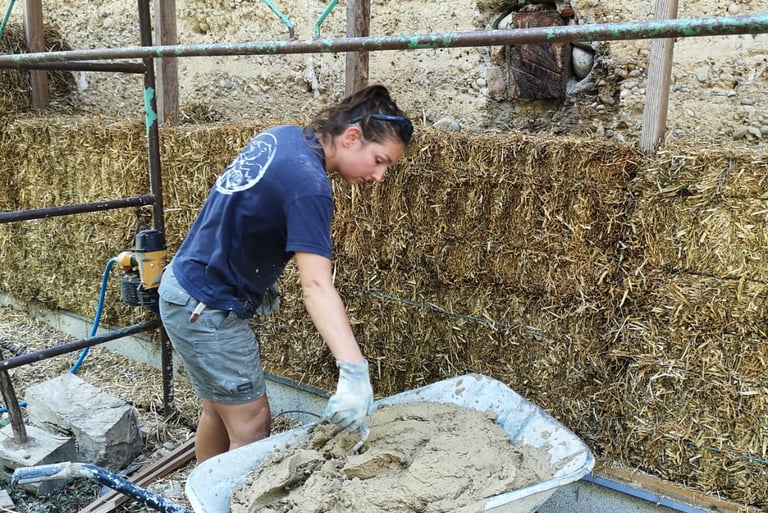 Chantier participatif - Isolation Extérieure en bottes de paille
