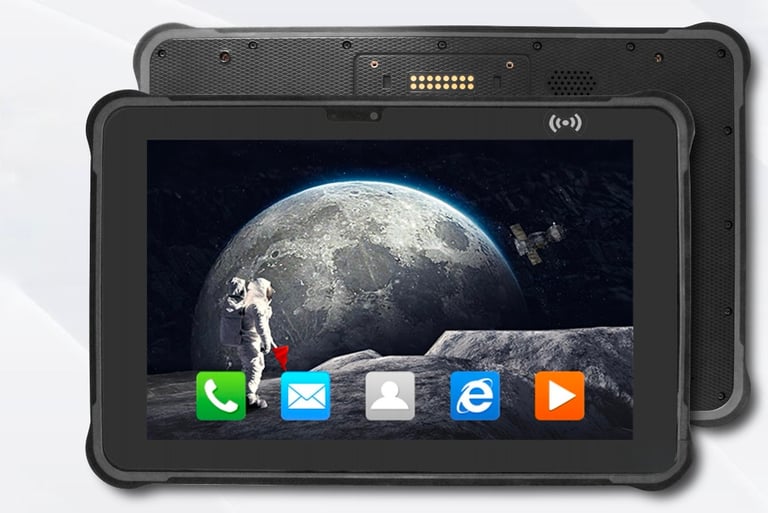 ClaraTech Series R rugged tablet with Honeywell scanning and 14400mAh dual battery for warehouse man