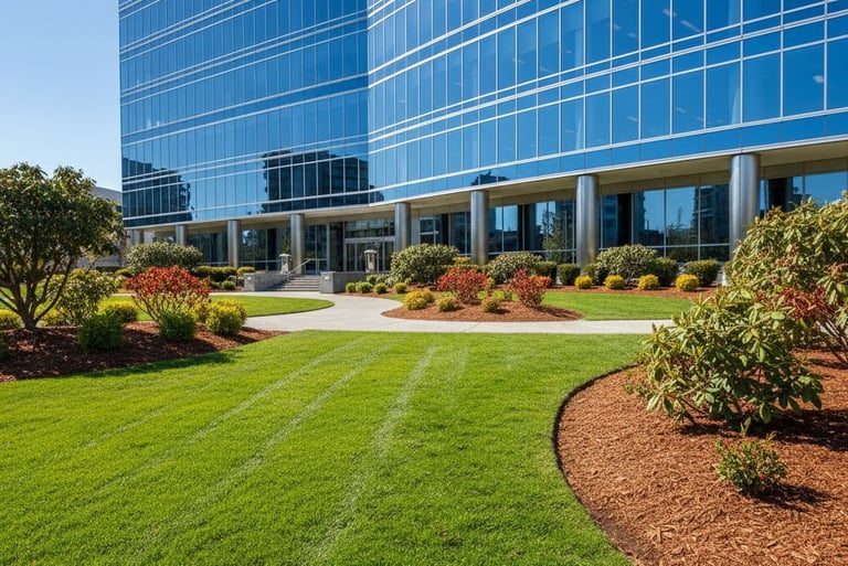 Commercial Flower Beds and Walkways