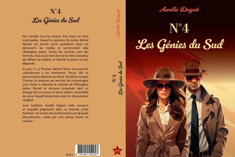 Roman policier "N°4 Les génies du Sud" de l'auteure Aurélie Dugast
