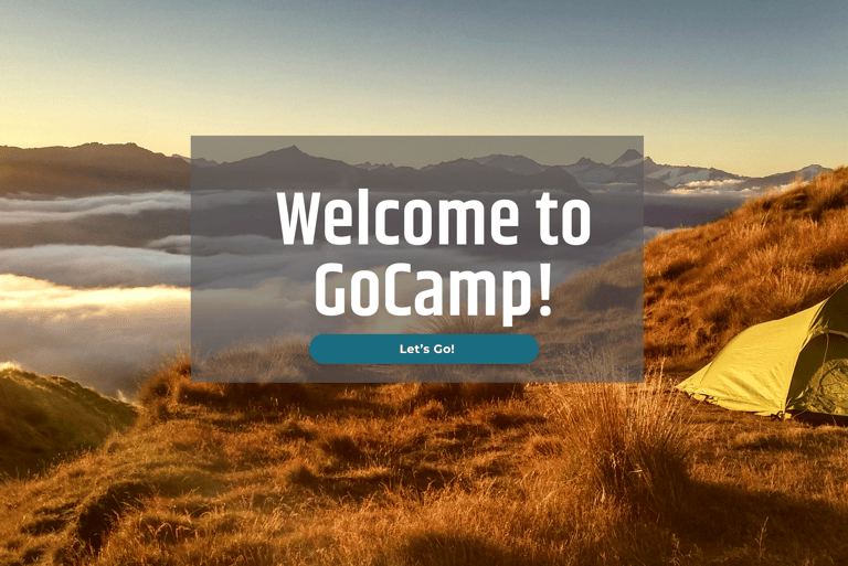 go camp website home screen