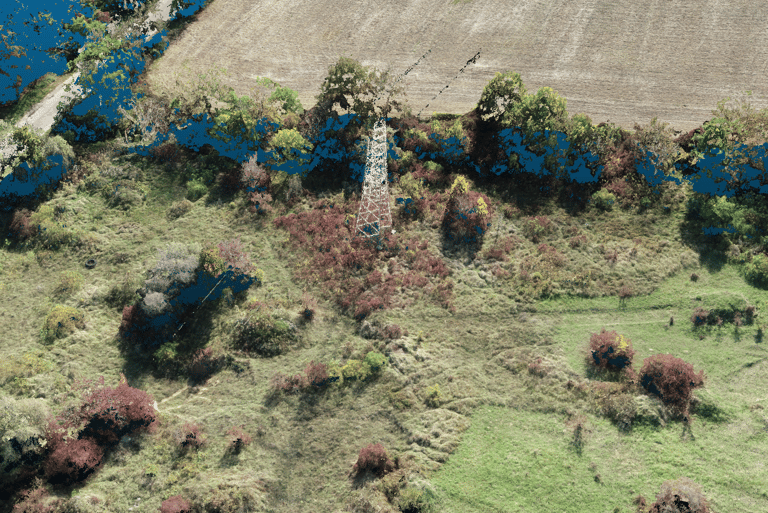drón technológiával készített "RGB" pontfelhő