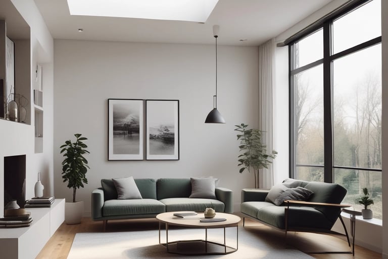 Bright living room with modern inventory