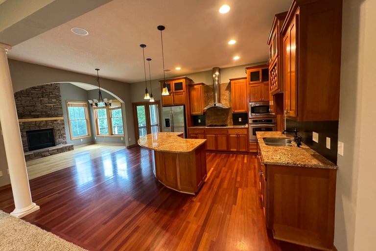 Sparkling ✨ kitchen freshly cleaned by the Speckless LLC crew.