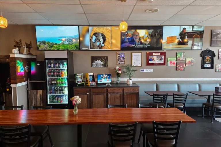 TV and video games at Jai Dee Thai Kitchen in Knoxville