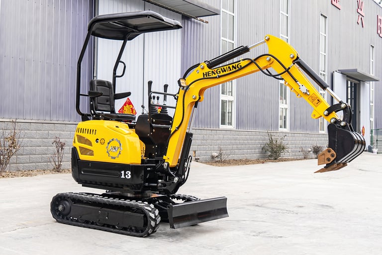 Brand New 1000kg HW-13W Crawler Excavator side view image