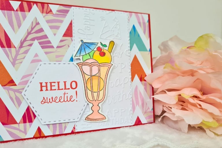 Handmade Summer Ice Cream Greeting Card Idea
