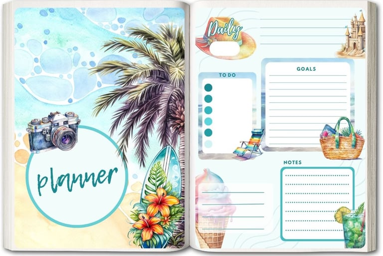 Commercial use summer vacation PNG clipart How to use PNG clipart ideas