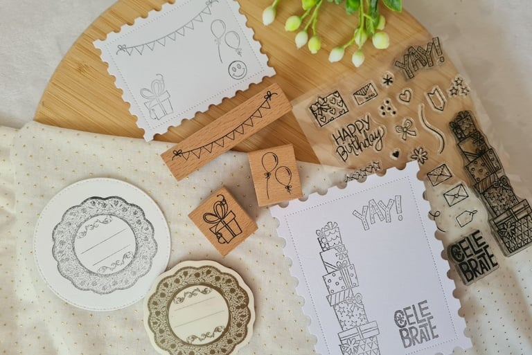 How to use clear stamps and rubber stamps, Beginner's guide for stamping