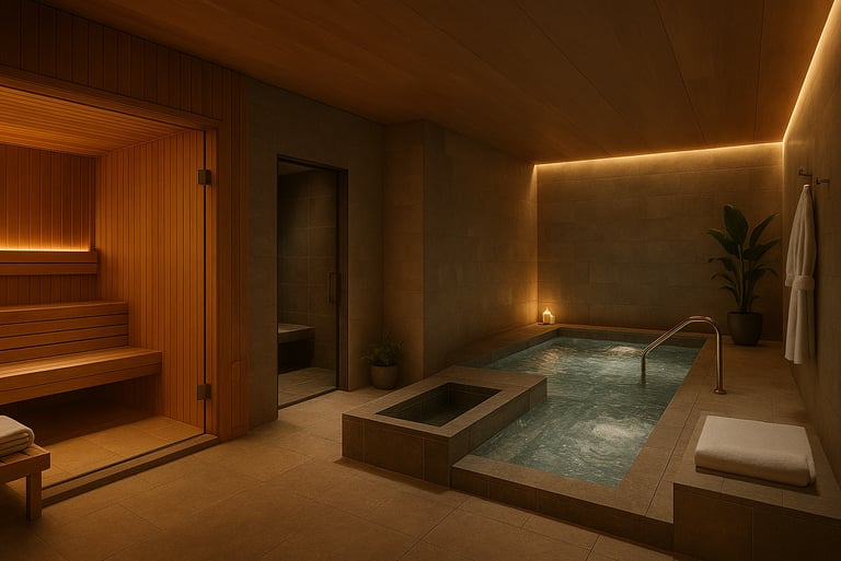 luxury spa thermal suite layout
