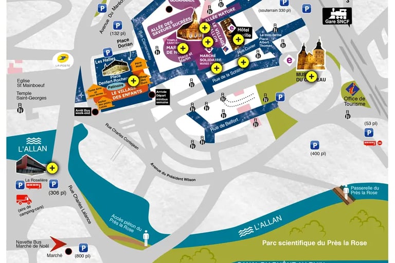 acces marche de noel montbeliard