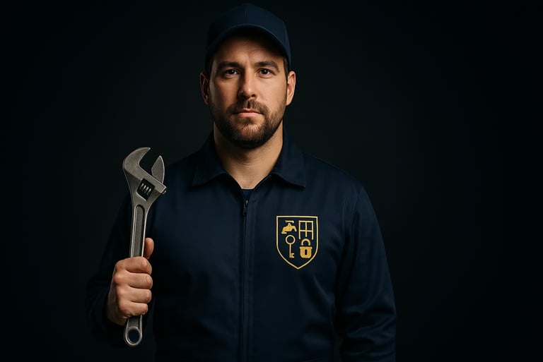 plombier une clefs a molette en main