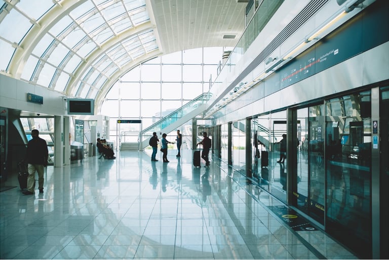 Modern government center with secure access control and centralized zone monitoring