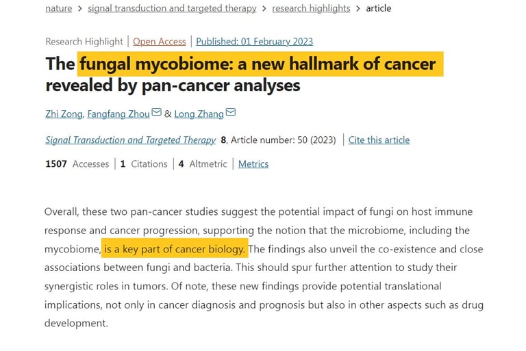 Fungal mycobiome - a hallmark of cancer?